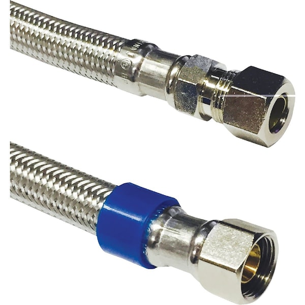 Westlake Pipe & Fittings 3/8'' FCx3/8'' MCx12'' L SS Faucet Connector 10-0512 - main