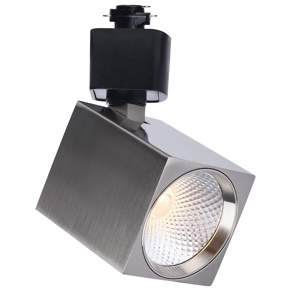 Satco 8W LED Track Head CCT Selectable Dim to Warm H Style 36 Deg Beam Angle 120V Brushed Nickel Square TH753 - main