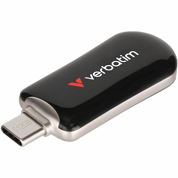 Verbatim Americas Verbatim 512GB Plectra USB-C Flash Drive - Black - 512 GB - USB 3.2 (Gen 1) Type C - Black 30227 - main