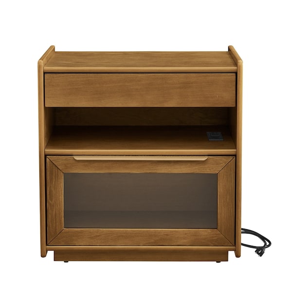 Homeroots 24" Brown Wood Accent Cabinet 691677 - main