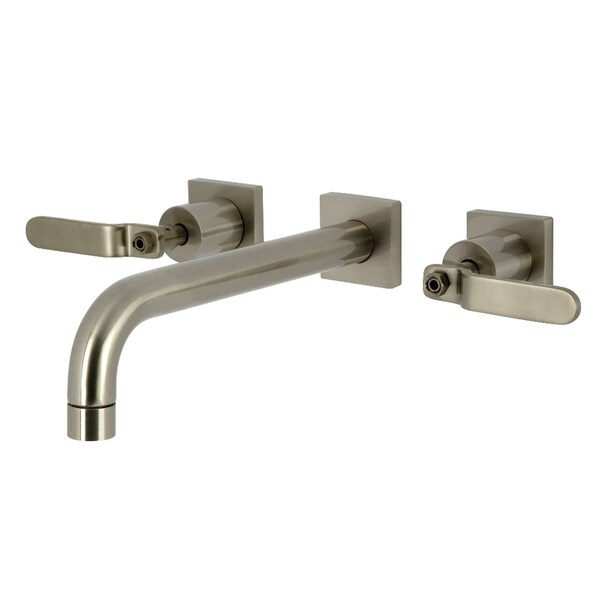 Kingston Brass Two-Handle Wall Mount Tub Faucet, Brushed Nickel KS6028KL - main