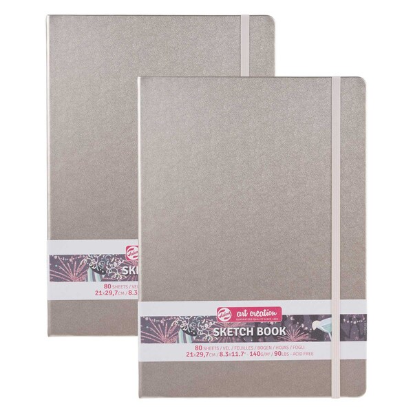 Talens Art Creation Sketchbook, 80 Sheets, 90lbs, Pink Champagne Cover, 8.3'' x 11.7'' (A4), 2PK 9314243M - main