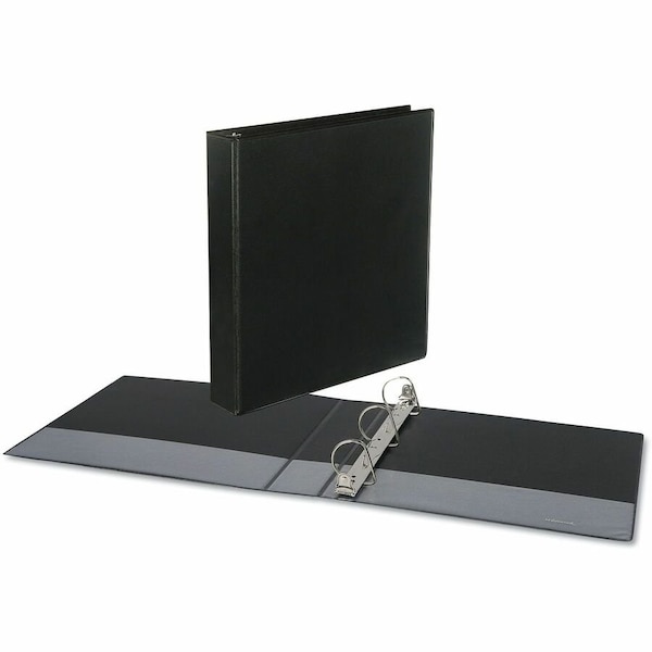 Universal Economy D-Ring Vinyl View Binder, 1-1/2" Capacity, Black UNV20743*** - main