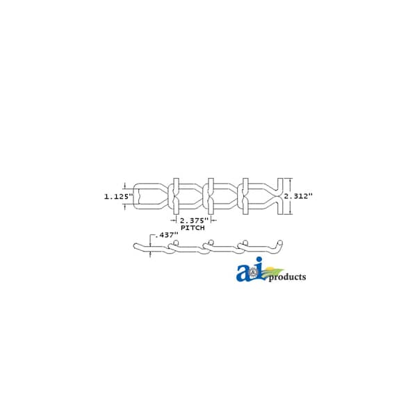 A & I Products 67 T-Rod Chain, 1 Link 4