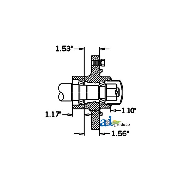 A & I Products Hub & Spindle Assy. (6 Bolt) 21