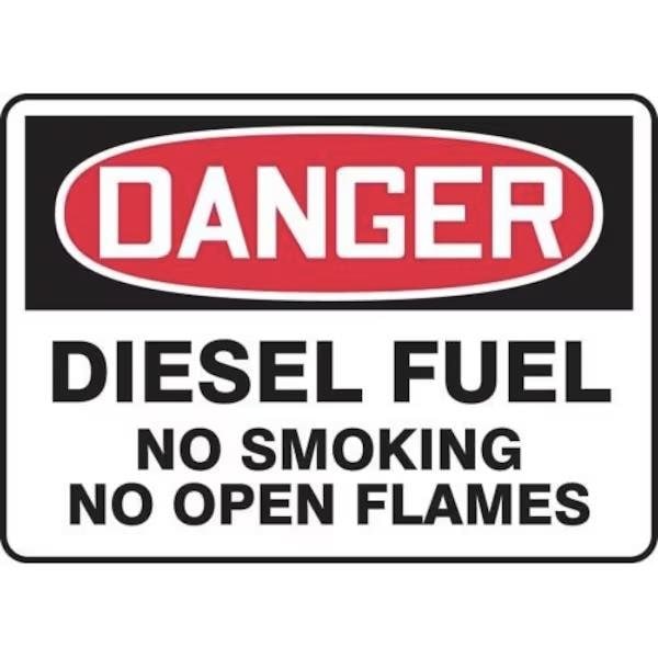 Accuform OSHA DANGER SAFETY SIGN DIESEL FUEL MCHL268VS MCHL268VS | Zoro