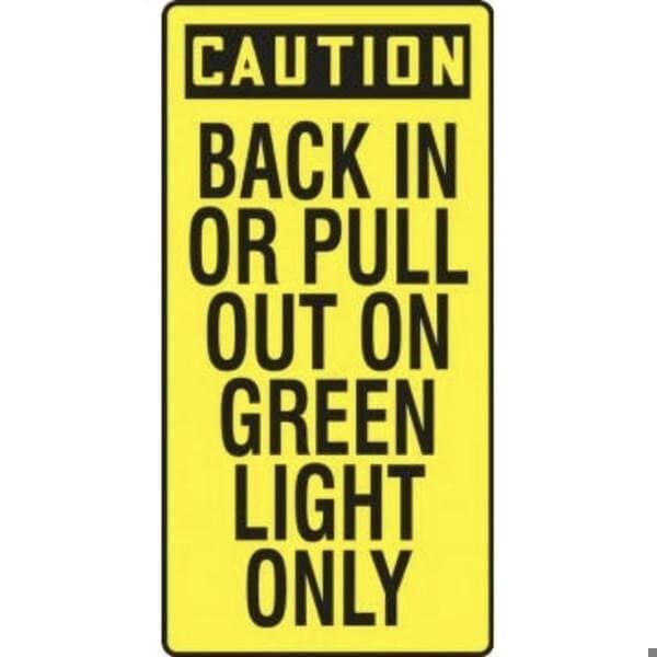 Accuform OSHA CAUTION Safety Sign BACK IN OR MVHR681VP MVHR681VP | Zoro