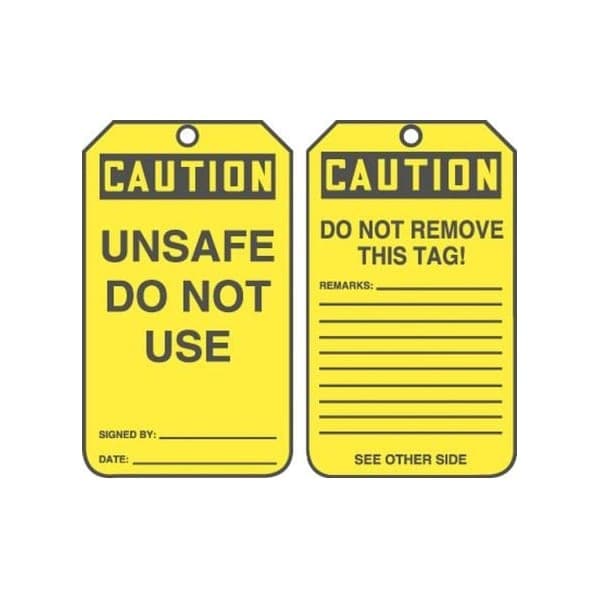 Accuform Safety Tags, CONFINED SPACE INSPECTION TAG, 5.75in X 3.25in
