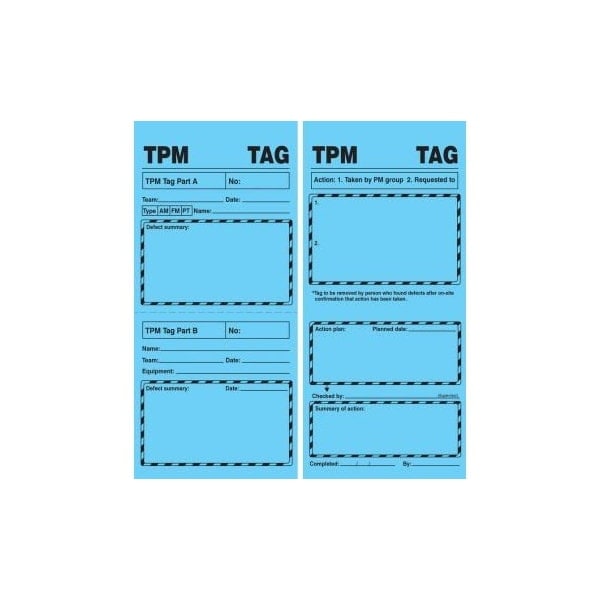 Accuform TPM Inspection Tags, TPM TAG, 8.5inx 3.875in, PF-Cardstock ...