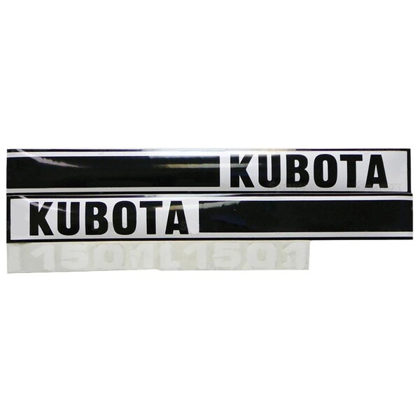 Quality Reproduction Hood Decal Set For Kubota L245DT Tractor (1970s Model)