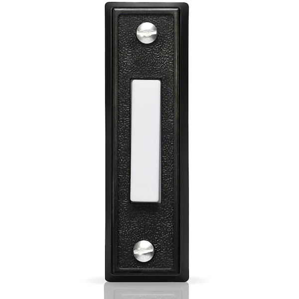 Newhouse Hardware Lighted Door Chime Push Button, Black BT4BL | Zoro