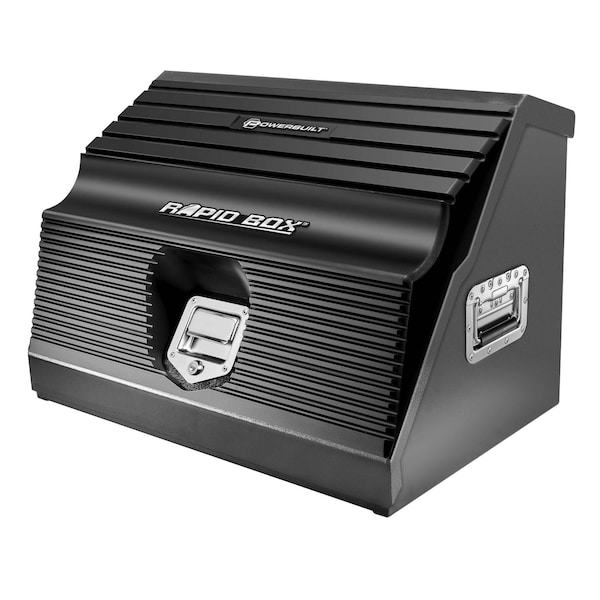 Powerbuilt Rapid Box Slant Front Tool Box, Steel, Gray, 26 in W x 18 in ...