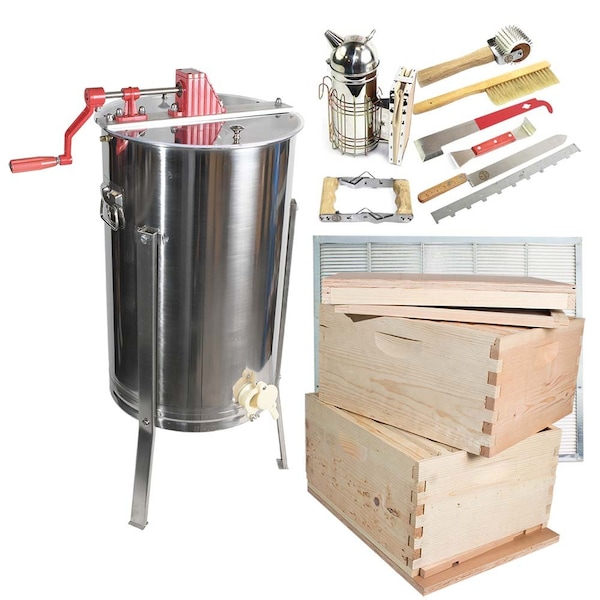 Bee Ware Good Land Bee Supply Beekeeping Beehive Kit GLBSE4STACKCTS1 | Zoro