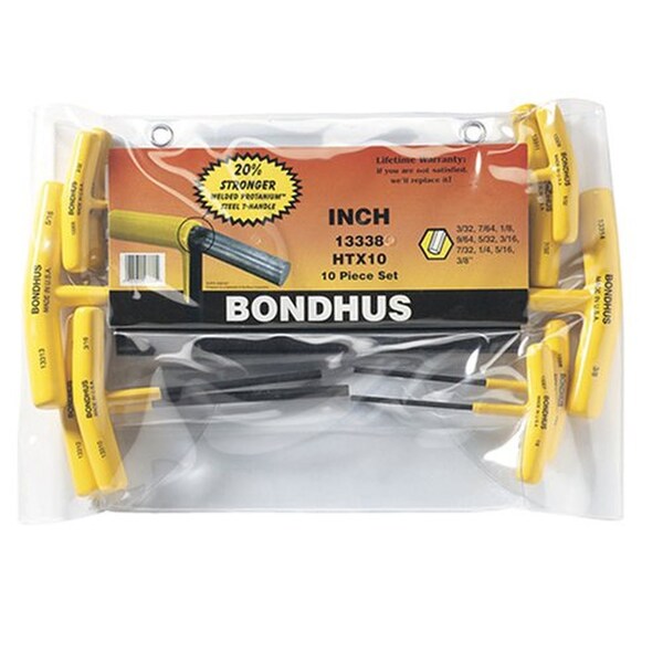 Bondhus 15538 Loop T-Handle 10 Piece Set with ProGuard Finish 9 9 Bondhus 15538 Loop T-Handle 10 Piece Set with ProGuard Finish 9 9