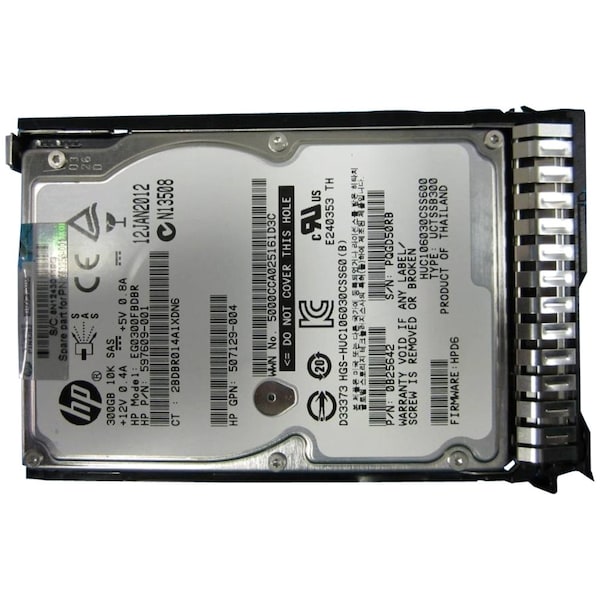 HP 300GB 10K 6G SAS Disco Rigido (HDD) Ricondizionato – SFF, Per Server E Storage