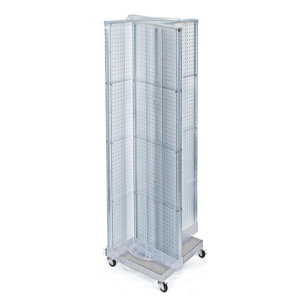 Pin Wheel Display Azar Displays Pinwheel Pegboard Floor Display on Revolving Wheeled Base ...