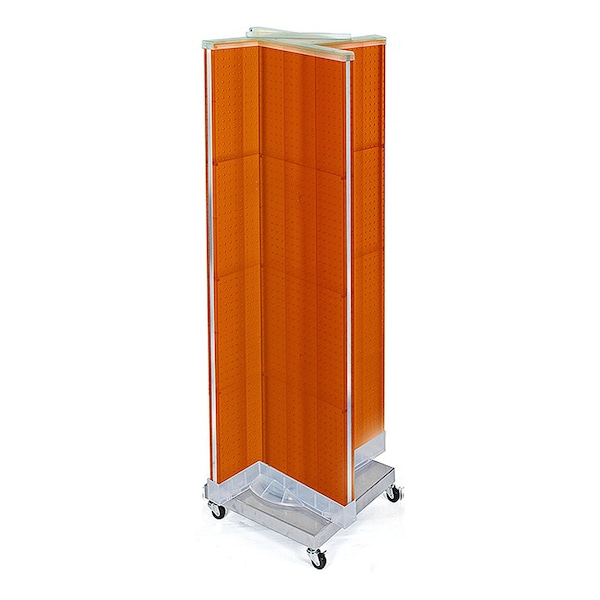 Pin Wheel Display Azar Displays Pinwheel Pegboard Floor Display on Revolving Wheeled Base ...