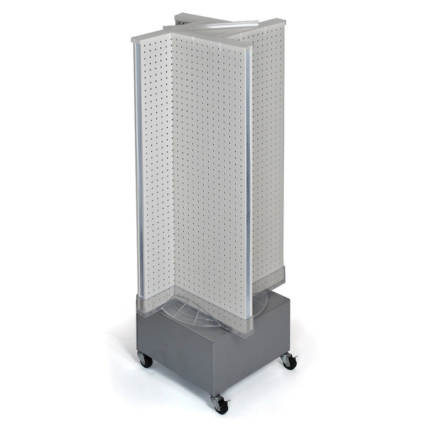 Pin Wheel Display Azar Displays Pinwheel Pegboard Floor Display on Revolving Wheeled Base ...