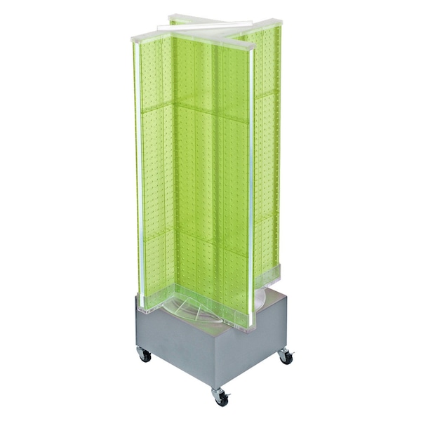 Pin Wheel Display Azar Displays Pinwheel Pegboard Floor Display on Revolving Wheeled Base ...