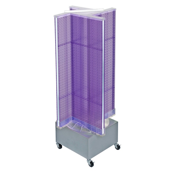 Pin Wheel Display Azar Displays Pinwheel Pegboard Floor Display on Revolving Wheeled Base ...