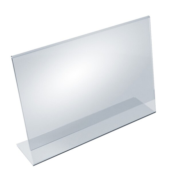 Azar Displays Angled L-Shaped Sign Holder Frame with Slant Back Design ...