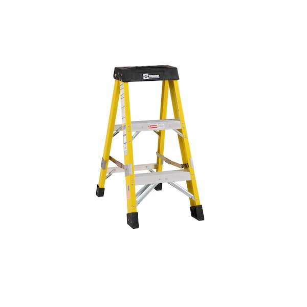 Bauer Ladder Bauer Ladder 3' Fiberglass Single Stepladder, 375lb Capacity 35003 | Zoro