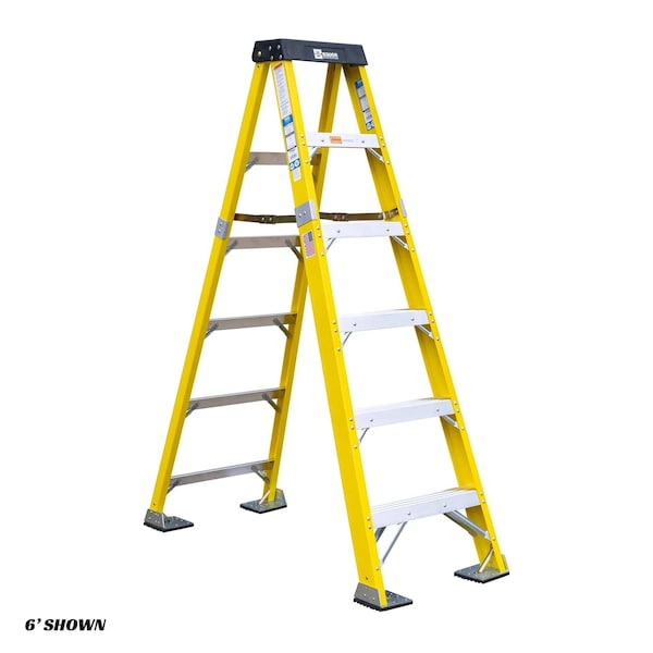 Bauer Ladder Bauer Ladder 1-WAY STEP LADDER FG 4FT HP IAA 35004G | Zoro