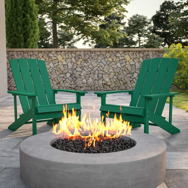 green resin adirondack chairs