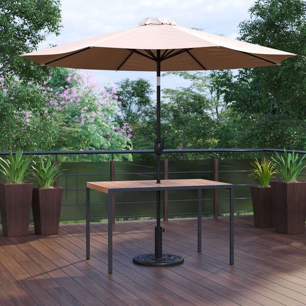 5-6foot patio umbrellas with base PHI VILLA 15ft Large Patio Umbrellas with Base Included, Outdoor Doubl   CEPHUSH