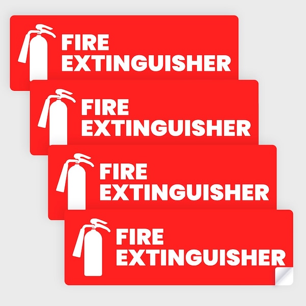 Fuel Stickers Fire Extinguisher Sticker: For Office, Commercial: Safety ...