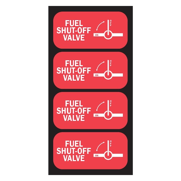 Fuel Stickers Fuel Shut Off Sticker Small, Fuel Shut Off Sign, for ...