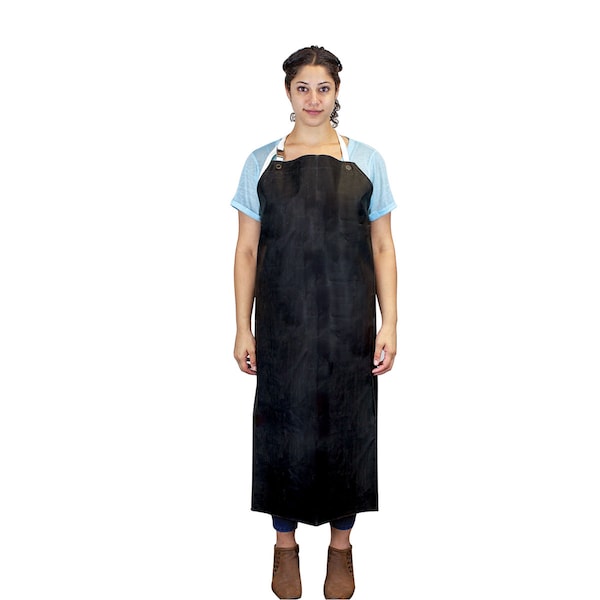 Safe Handler Heavy Duty Nitrile Industrial Apron, Black, OSFM BLSH-HDS ...