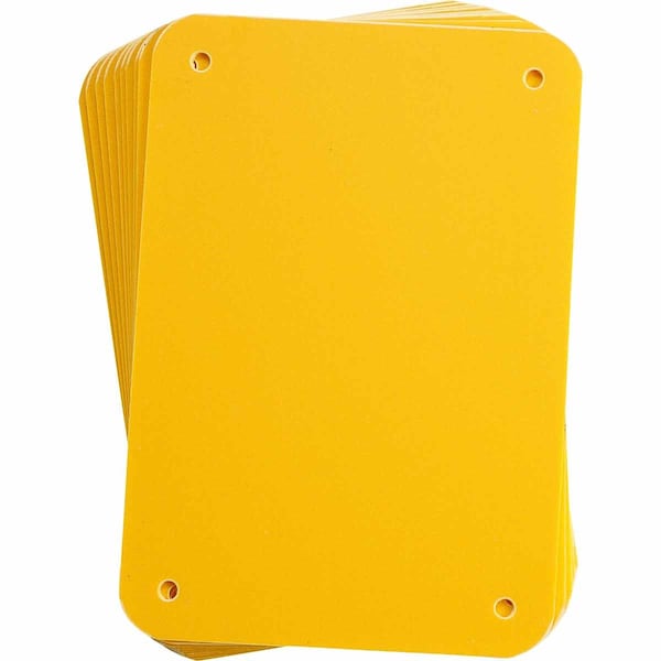 Brady Blank Sign, No Text, Plastic, Yellow 13621 | Zoro