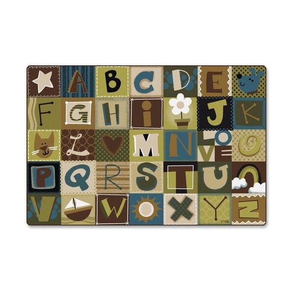 Carpets For Kids Alphabet Blocks Mat, Nature, 4ft x6ft , Multi CPT11724 ...
