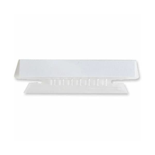 Business Source Tabs, Plastic, w/Inserts, 1/3 Cut, 3-1/2inW, 2 Clear ...