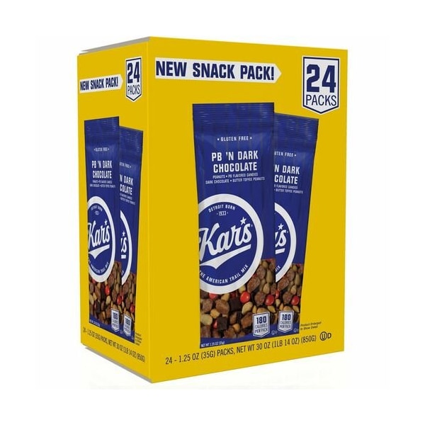Office Snax Trail Mix, Peanut Butter/Chocolate, 1.25 oz, 2PK OFX08037 ...