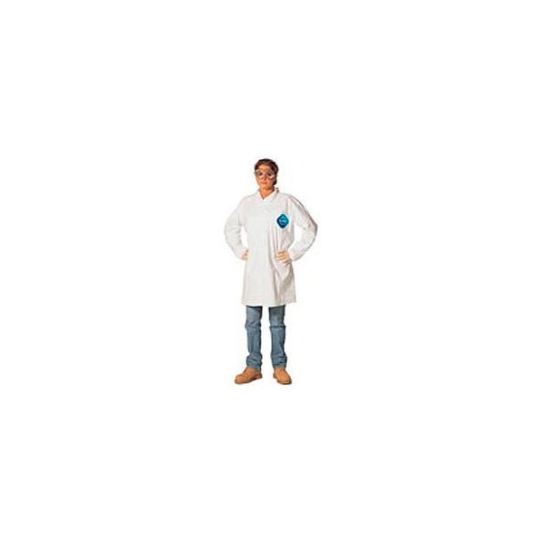 Open Lab Cote Impact Products Disposable Lab Coat - 2 Pocket - Open Collar - Snap ...
