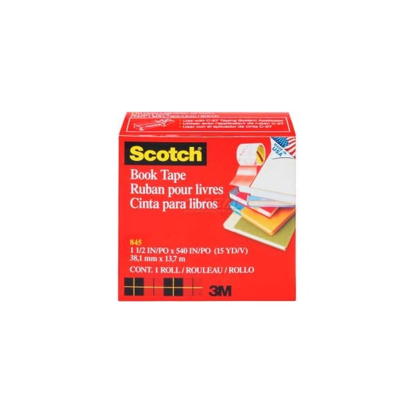 3M 845 Boektape: 3 in x 15 yds. (Doorzichtig