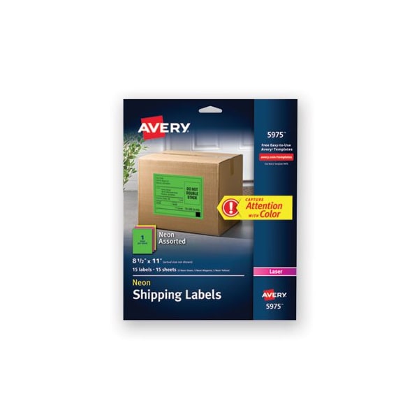Avery Dennison Avery, HIGH-VISIBILITY PERMANENT LASER ID LABELS, 8.5 X ...