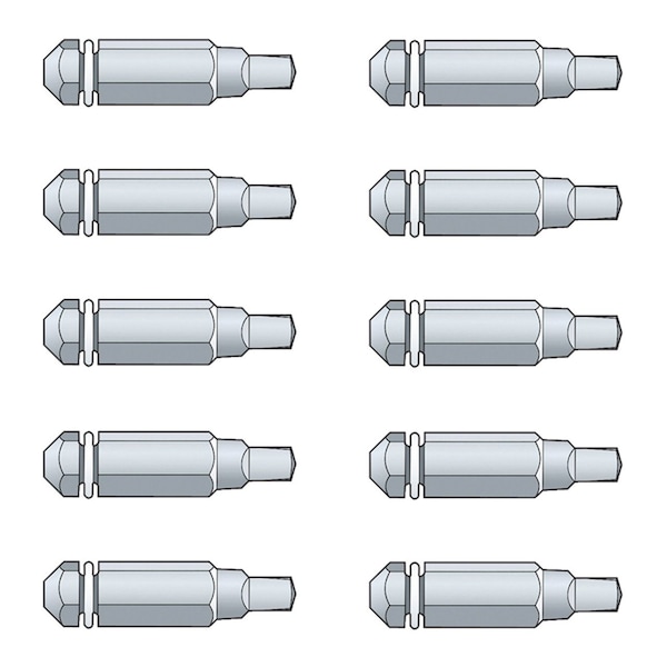 Quikdrive No. 2 Square Driver Bit Pack BIT2S-RC10 | Zoro