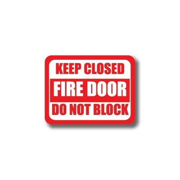Ergomat 12in x 12in RECTANGLE SIGNS - Keep Closed Fire Door Do Not ...