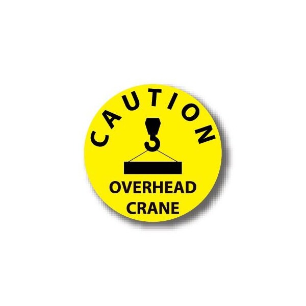 Ergomat 24in CIRCLE SIGNS - Caution Overhead Crane DSV-SIGN 576 #0583 ...