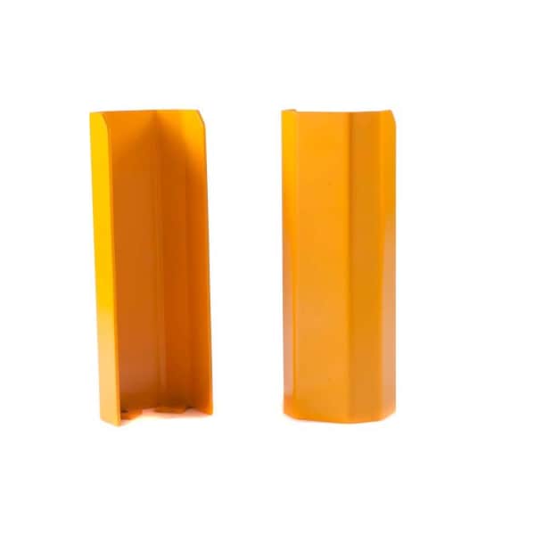 Post Guard Angled Wall Corner Guard, 18inH, Stainless Steel with Yellow ...
