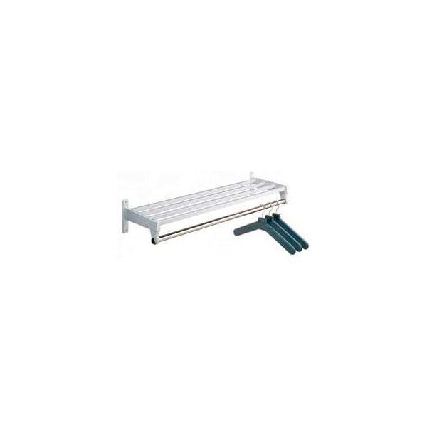 Magnuson Group 24inW Wall Mounted Hanger Style Coat Rack, Gray DS2H-MG ...
