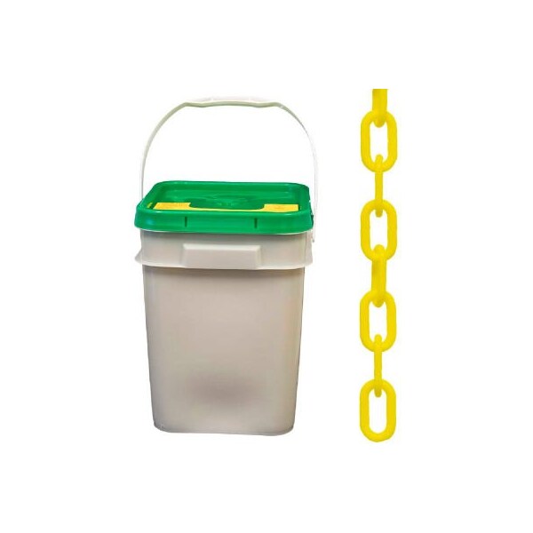 Gec Mr. Chain Heavy Duty Plastic Chain Barrier In A Pail, 2inx120'L ...