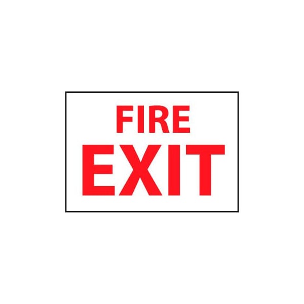 Fire Exit Sign Vinyl Signbox National Marker Co Fire Safety Sign - Fire Exit - Vinyl FX120PB | Zoro