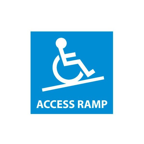 National Marker Co Graphic Safety Labels - Access Ramp with Symbol ...