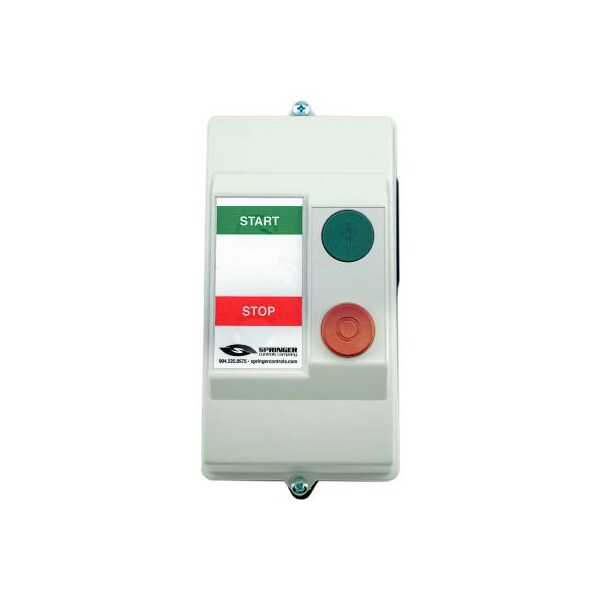 Springer Controls Co NEMA 4X Enclosed Motor Starter, 9A, 3PH, Remote ...