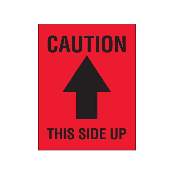 Bsc Preferred 3 x 4'' - ''Caution - This Side Up'' Arrow Labels, Style ...
