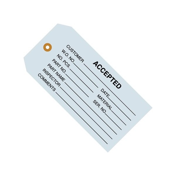 Bsc Preferred 4 3/4 x 2-3/8'' - ''Accepted Blue'' Inspection Tags ...